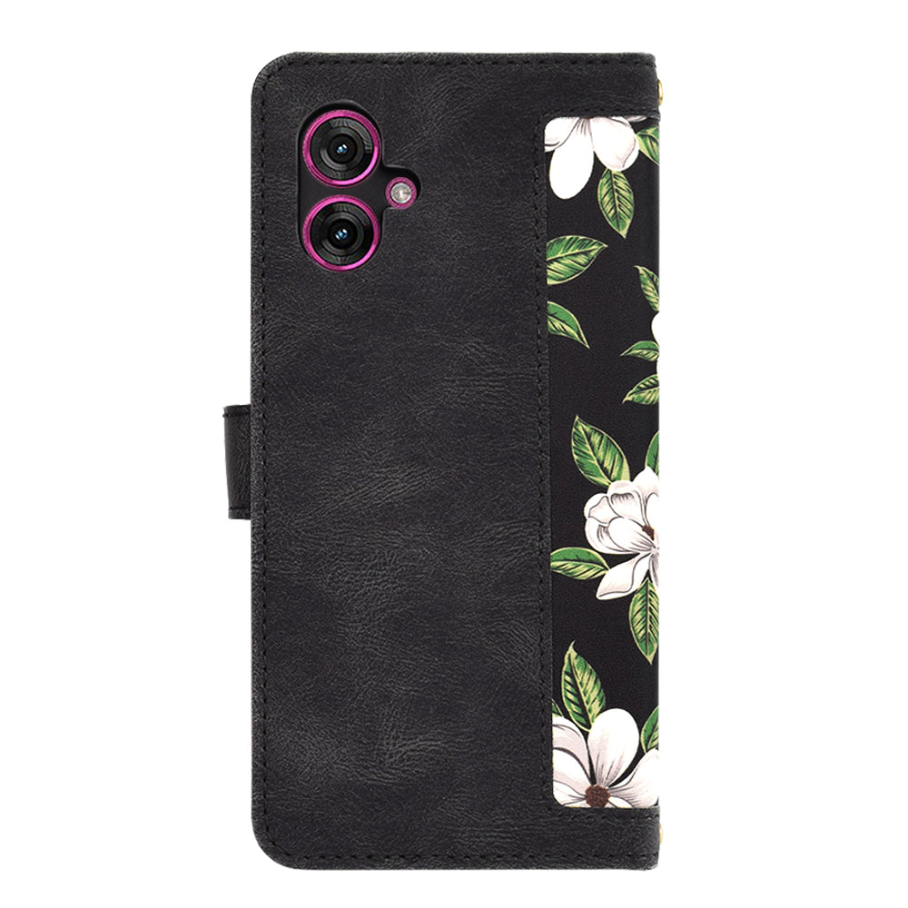 Custodia per Motorola Moto G55, Techsuit, FlipCraft, Nera