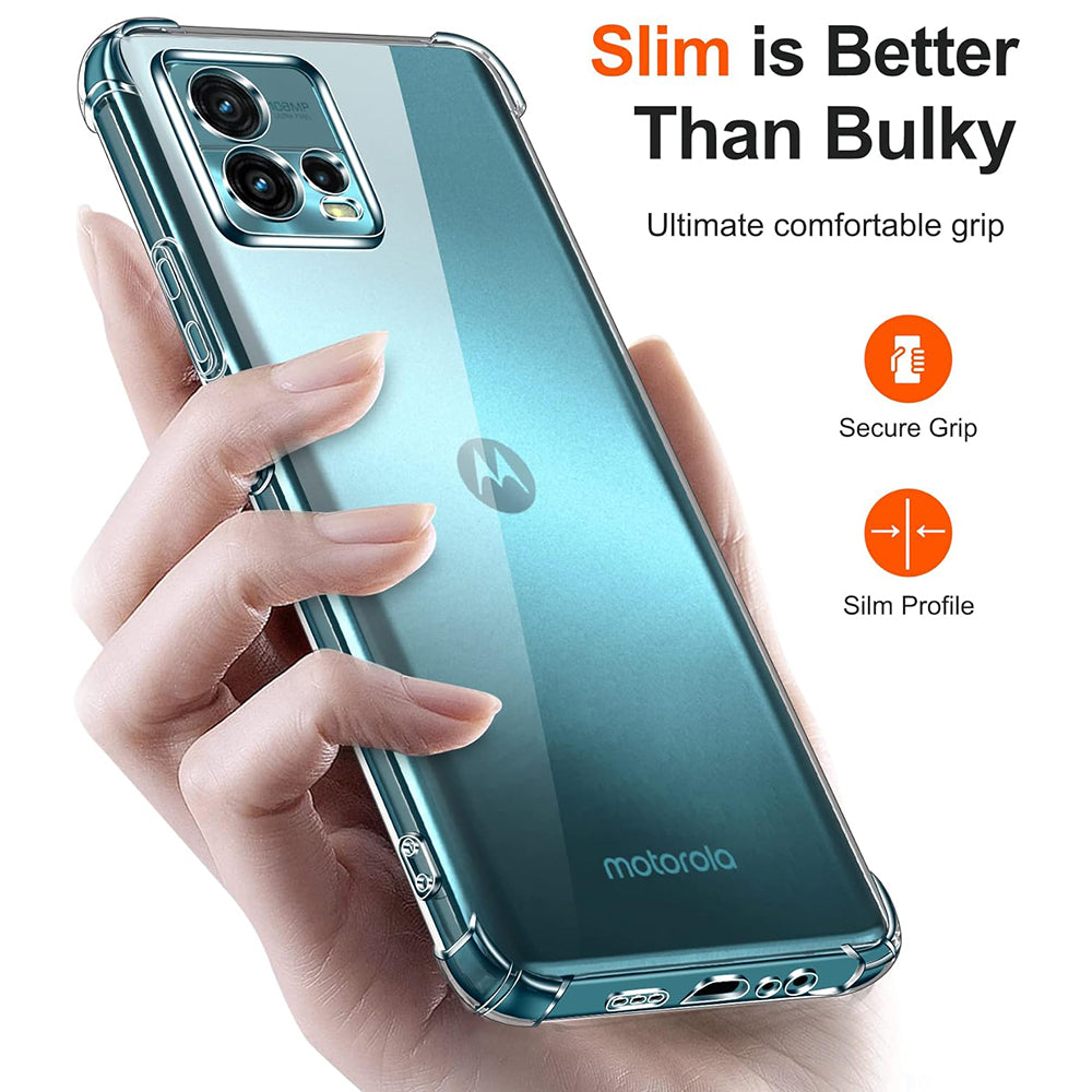 Custodia per Motorola Moto G72, Techsuit, Shockproof Clear, Trasparente