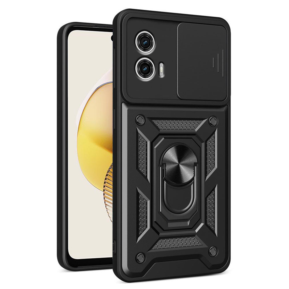 Custodia per Motorola Moto G73, Techsuit, CamShield, Nera