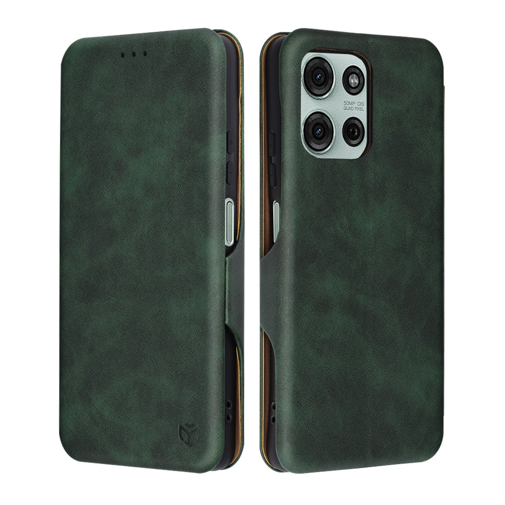 Custodia per Motorola Moto G75, Techsuit, Safe Wallet Plus, Verde