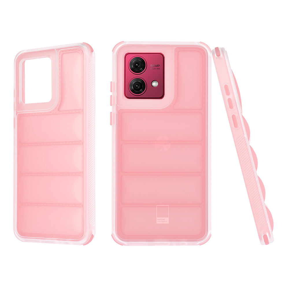 Custodia per Motorola Moto G84, Techsuit, Wave Shield, Rosa