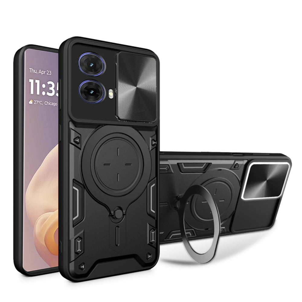 Custodia per Motorola Moto G85, Techsuit, CamGuard Pro, Nera