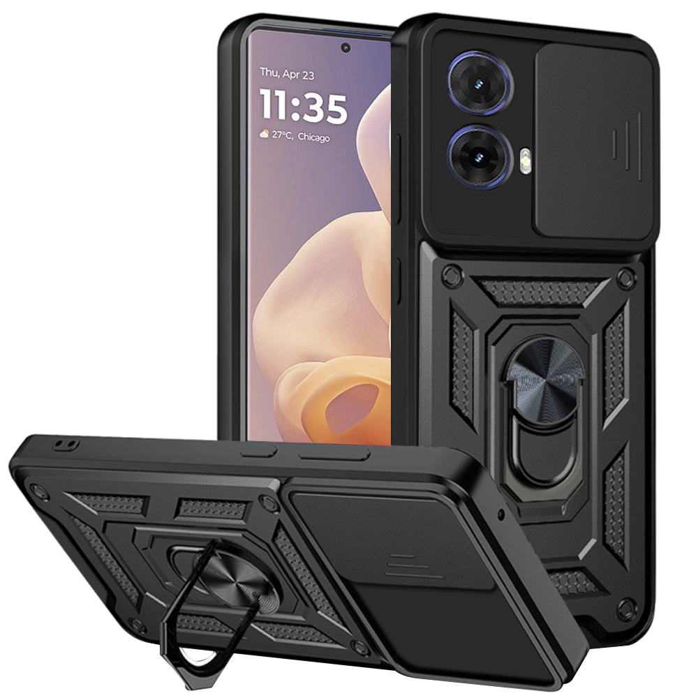 Custodia per Motorola Moto G85, Techsuit, CamShield, Nera