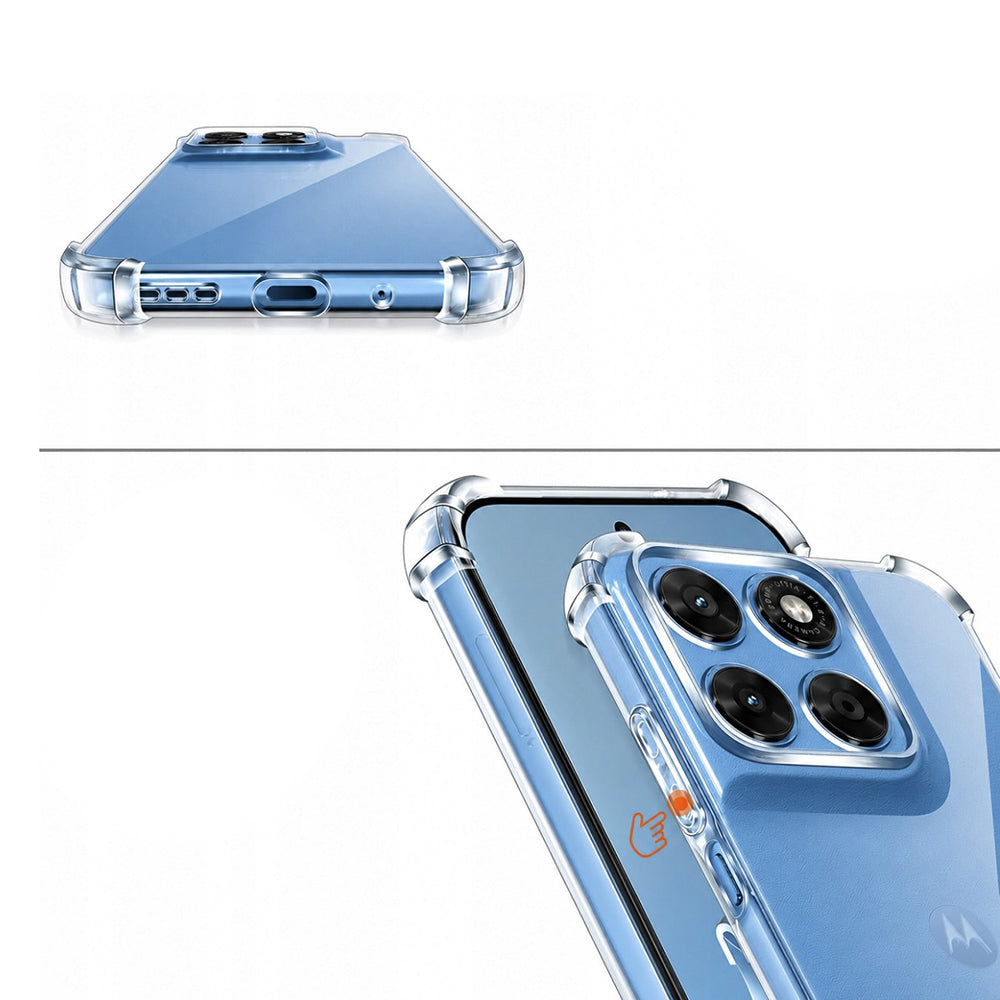 Custodia per Motorola Moto G87 / G77 / G67, Techsuit, Shockproof Clear, Trasparente