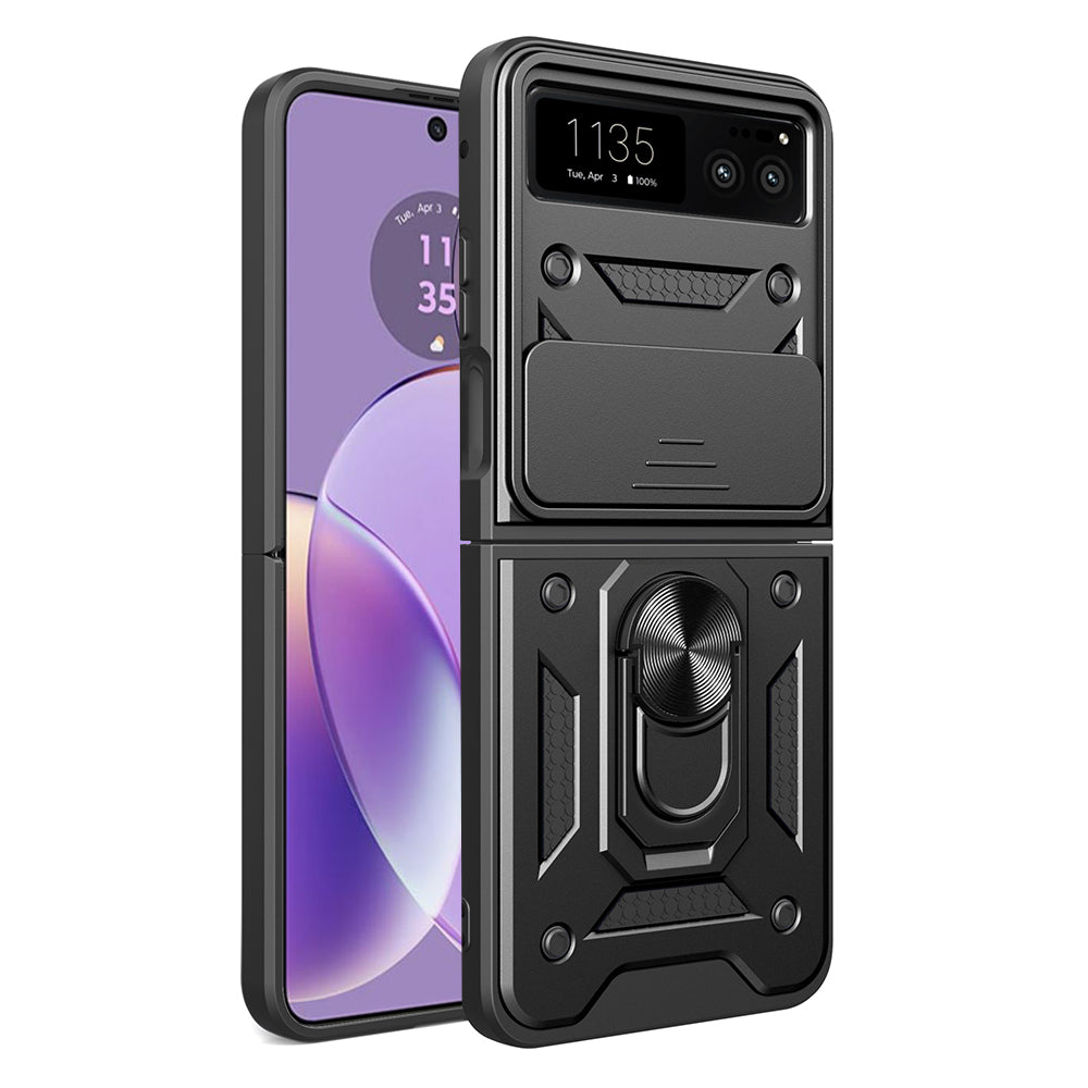 Custodia per Motorola Razr 40, Techsuit, CamShield, Nera