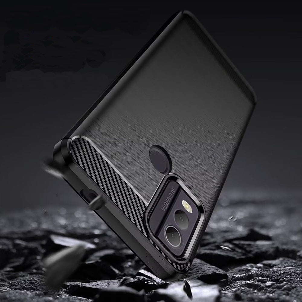 Custodia per Nokia C22, Techsuit, Carbonio, Nera