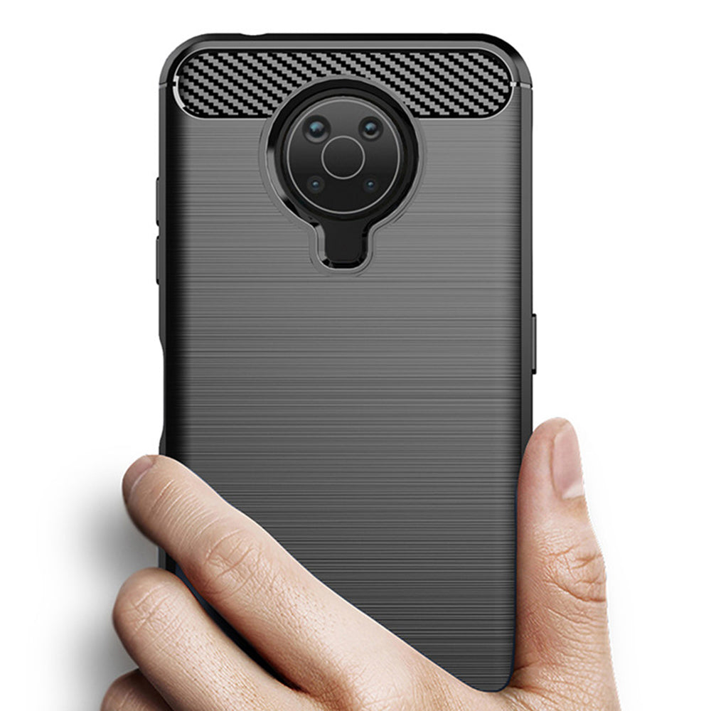 Custodia per Nokia G10 / G20, Techsuit, Carbonio, Nera