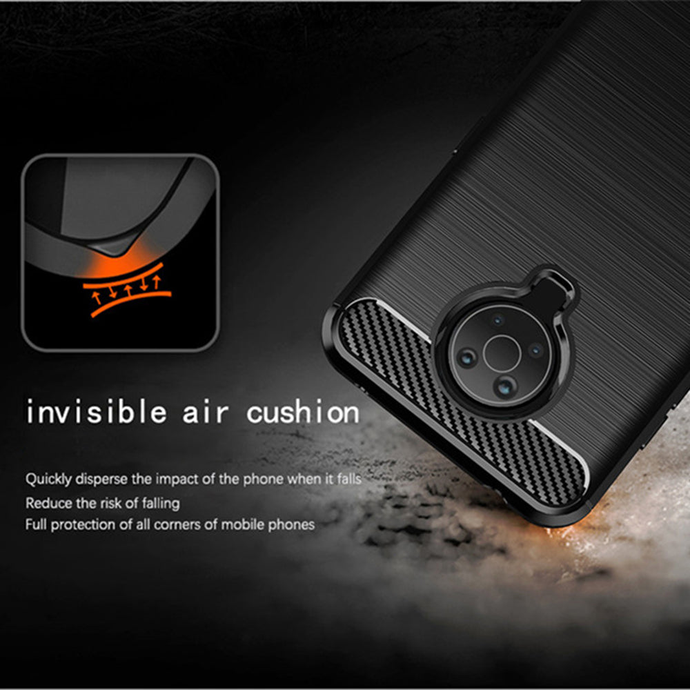 Custodia per Nokia G10 / G20, Techsuit, Carbonio, Nera