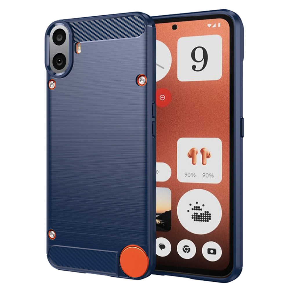 Custodia per Nothing CMF Phone 1, Techsuit, Carbonio, Blu