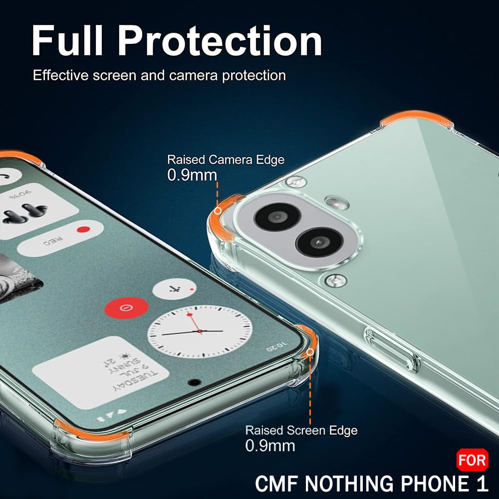 Custodia per Nothing CMF Phone 1, Techsuit, Shockproof Clear, Trasparente