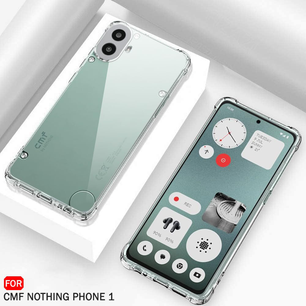 Custodia per Nothing CMF Phone 1, Techsuit, Shockproof Clear, Trasparente