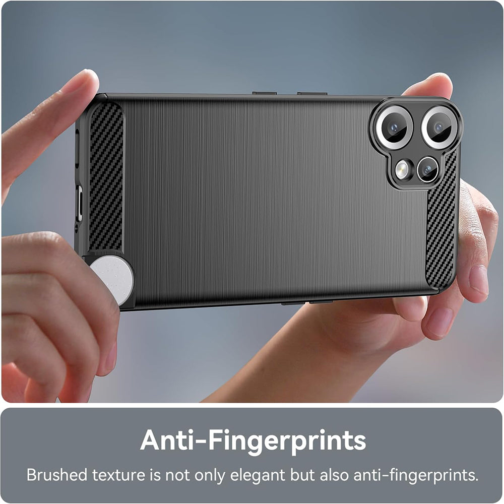 Custodia per Nothing CMF Phone 2 Pro, Techsuit, Carbonio, Nera