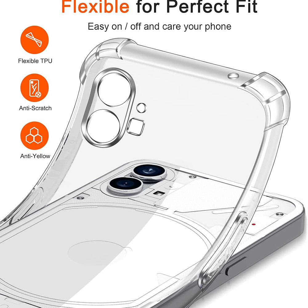 Custodia per Nothing Phone (1), Techsuit, Shockproof Clear, Trasparente