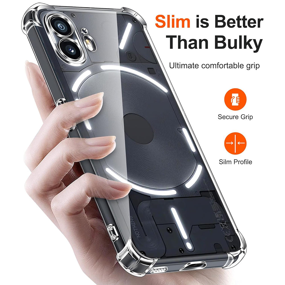 Custodia per Nothing Phone (2), Techsuit, Shockproof Clear, Trasparente