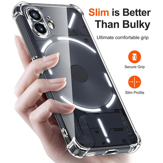 Custodia per Nothing Phone (2), Techsuit, Shockproof Clear, Trasparente