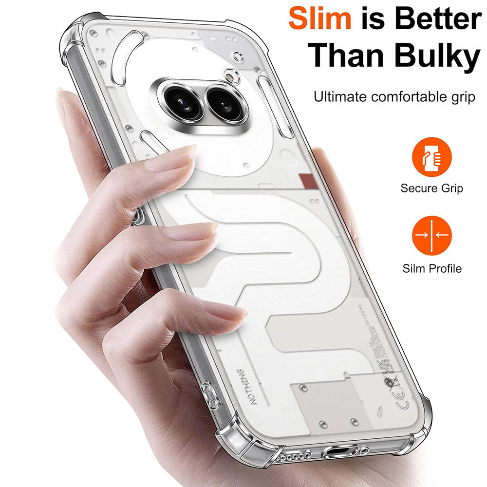 Custodia per Nothing Phone (2a) Plus / Phone (2a), Techsuit, Shockproof Clear, Trasparente