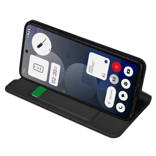Custodia per Nothing Phone (3a) Pro, Techsuit, Magskin Book, Nera