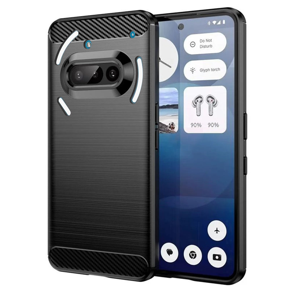 Custodia per Nothing Phone (3a), Techsuit, Carbonio, Nera