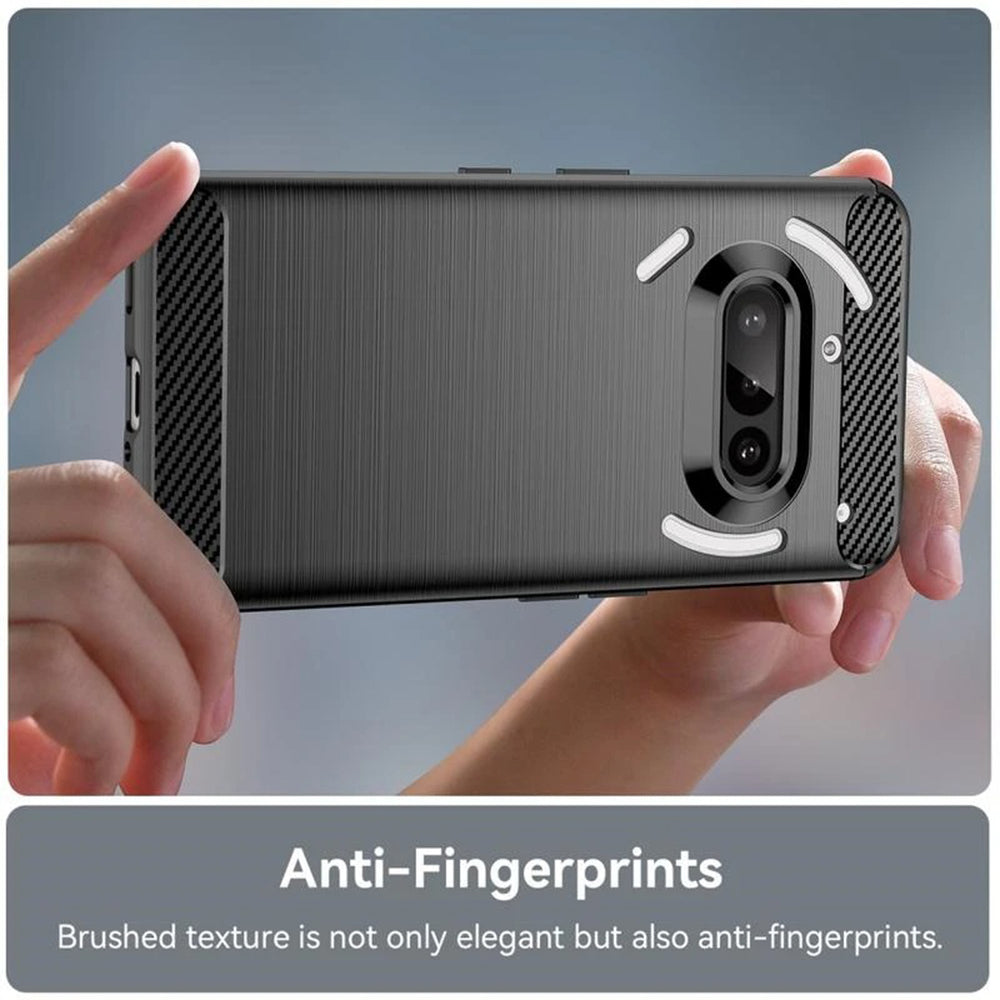 Custodia per Nothing Phone (3a), Techsuit, Carbonio, Nera