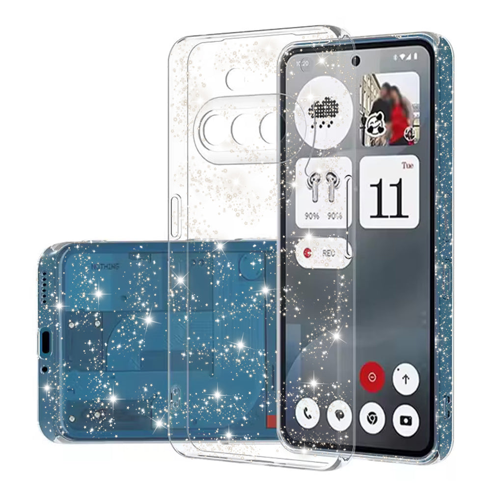 Custodia per Nothing Phone (3a), Techsuit, SparkleSkin, Trasparente
