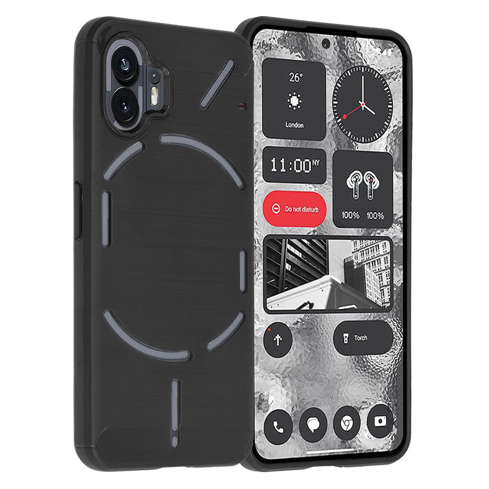 Custodia per Nothing Phone (2), Techsuit, Carbonio, Nera