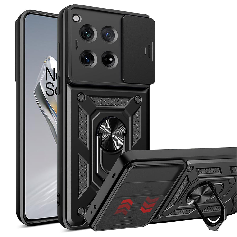 Custodia per OnePlus 12, Techsuit, CamShield, Nera