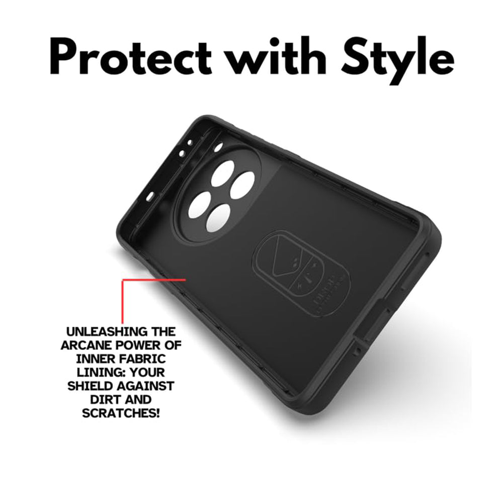 Custodia per OnePlus 12, Techsuit, Magic Shield, Nera