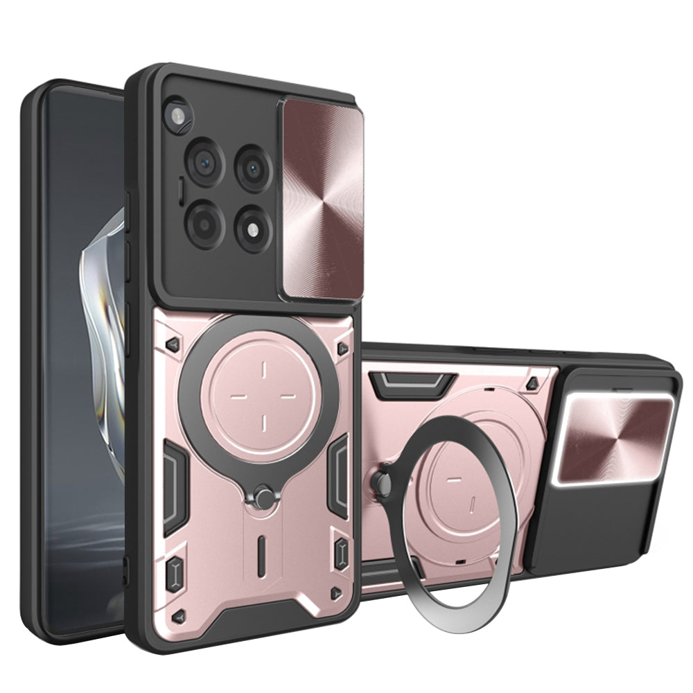 Custodia per OnePlus 12R, Techsuit, CamGuard Pro, Rosa Oro