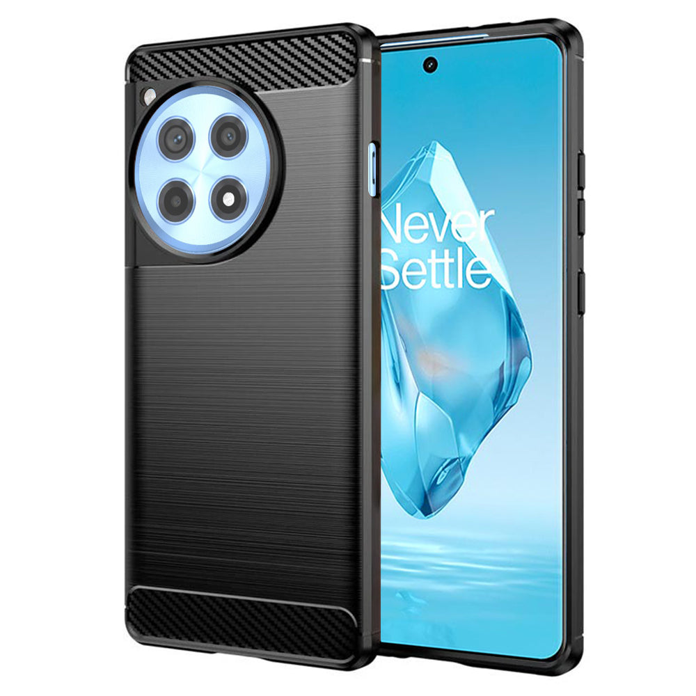 Custodia per OnePlus 12R, Techsuit, Carbonio, Nera