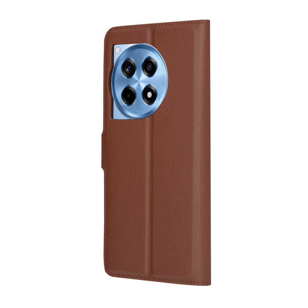 Custodia per OnePlus 12R, Techsuit, Leather Folio, Marrone