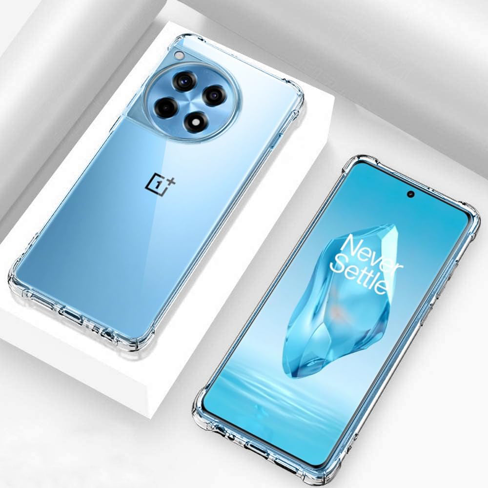 Custodia per OnePlus 12R, Techsuit, Shockproof Clear, Trasparente
