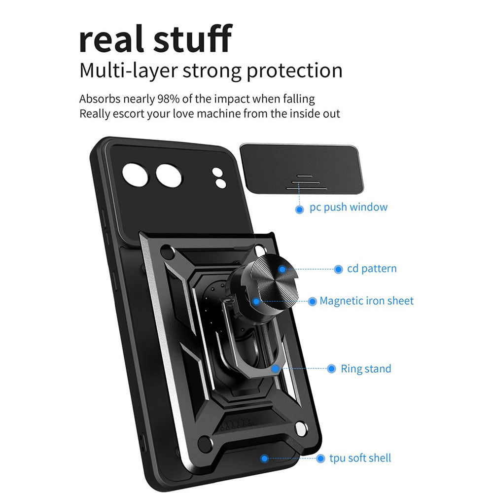 Custodia per OnePlus Nord 4, Techsuit, CamShield, Nera