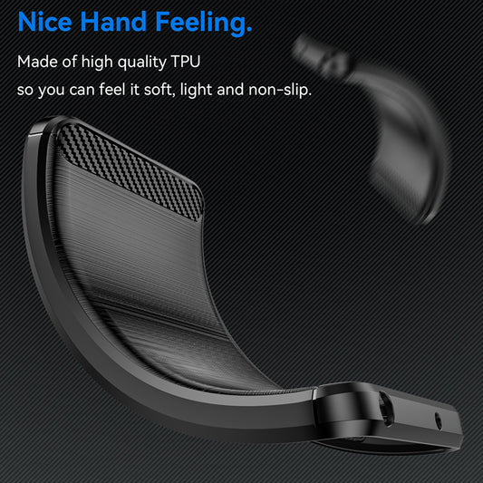 Custodia per OnePlus Nord 4, Techsuit, Carbonio, Nera