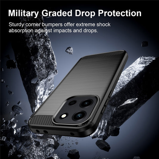 Custodia per OnePlus Nord 6, Techsuit, Carbonio, Blu