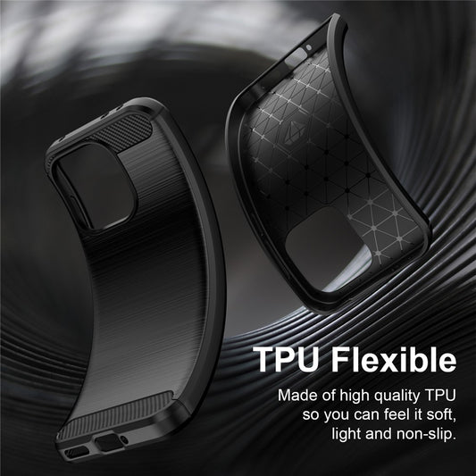 Custodia per OnePlus Nord 6, Techsuit, Carbonio, Nera