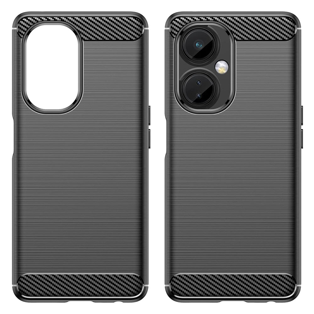 Custodia per OnePlus Nord CE 3 Lite, Techsuit, Carbonio, Nera