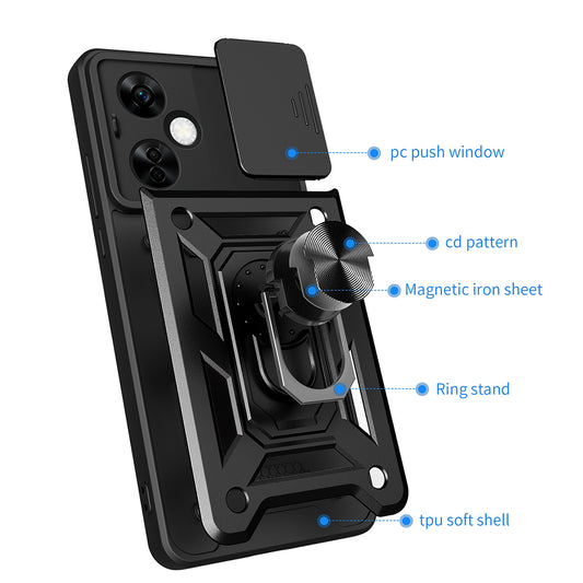 Custodia per OnePlus Nord CE4 Lite, Techsuit, CamShield, Rosa