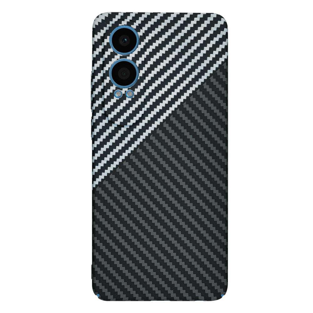 Custodia per OnePlus Nord CE4 Lite, Techsuit, Carbonite FiberShell, Nero Grigio