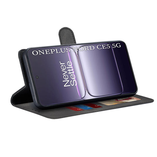 Custodia per OnePlus Nord CE5, Techsuit, Diary Book, Nera