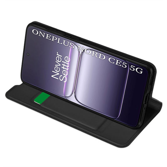 Custodia per OnePlus Nord CE5, Techsuit, Magskin Book, Nera