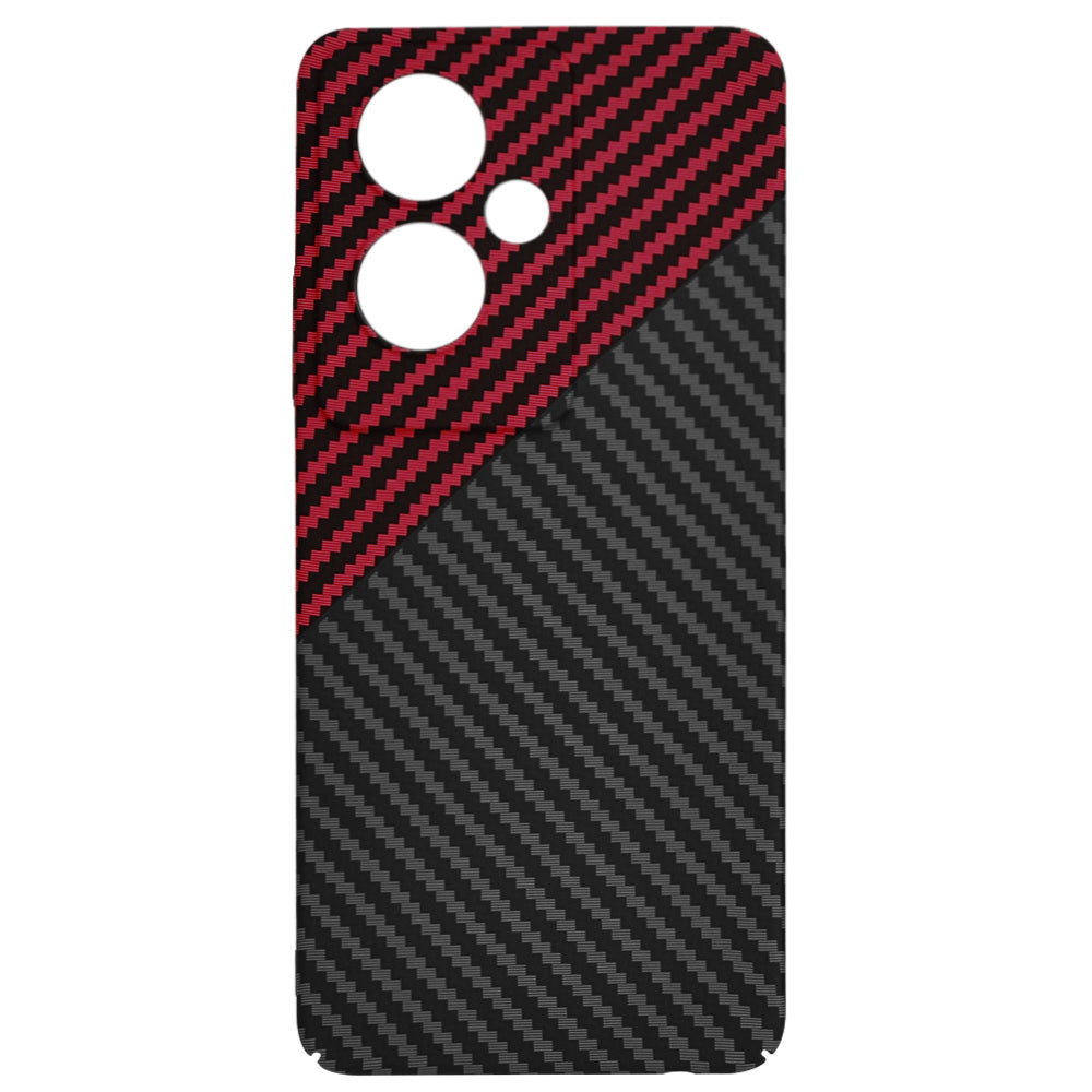 Custodia per OnePlus Nord N30 SE / Oppo A79, Techsuit, Carbonite FiberShell, Nero Rosso