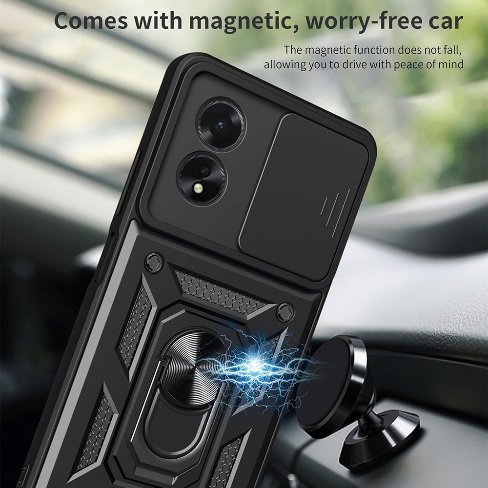 Custodia per Oppo A18 / A38, Techsuit, CamShield, Nera