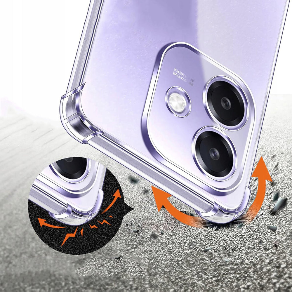 Custodia per Oppo A3 4G, Techsuit, Shockproof Clear, Trasparente