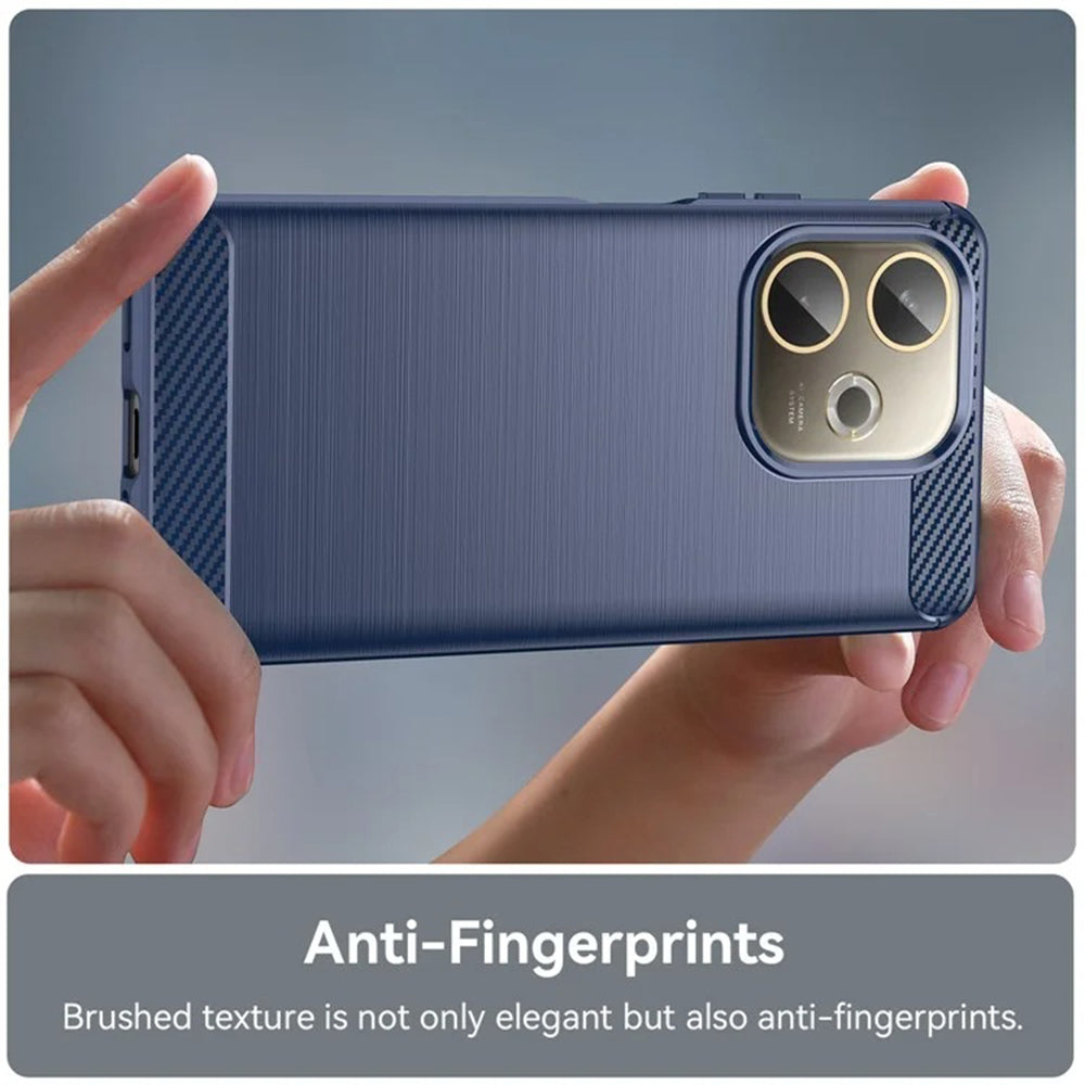 Custodia per Oppo A5 Pro 4G / A5 Pro, Techsuit, Carbonio, Blu