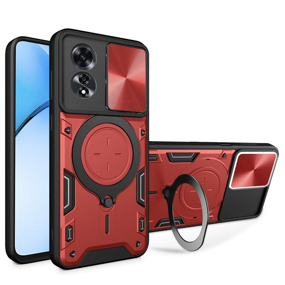 Custodia per Oppo A60, Techsuit, CamGuard Pro, Rossa