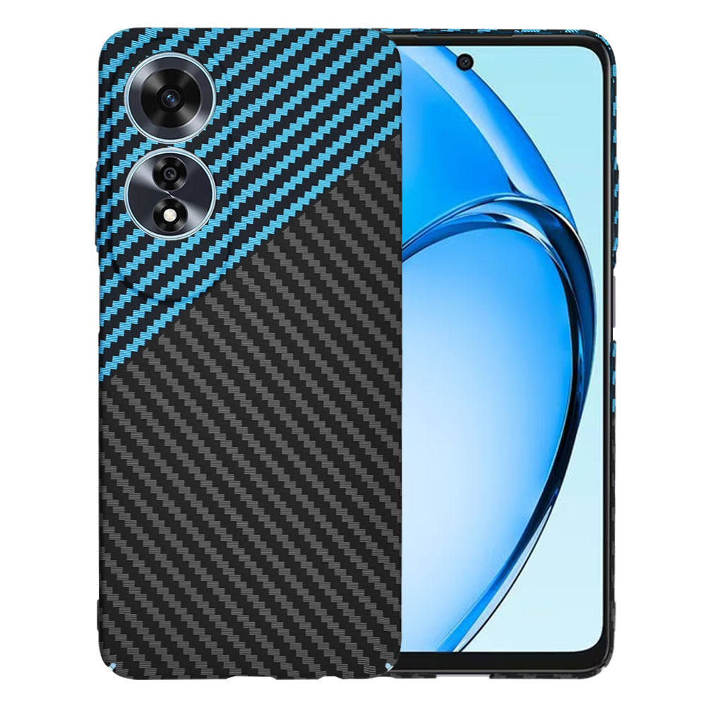 Custodia per Oppo A60, Techsuit, Carbonite FiberShell, Nero Bleu