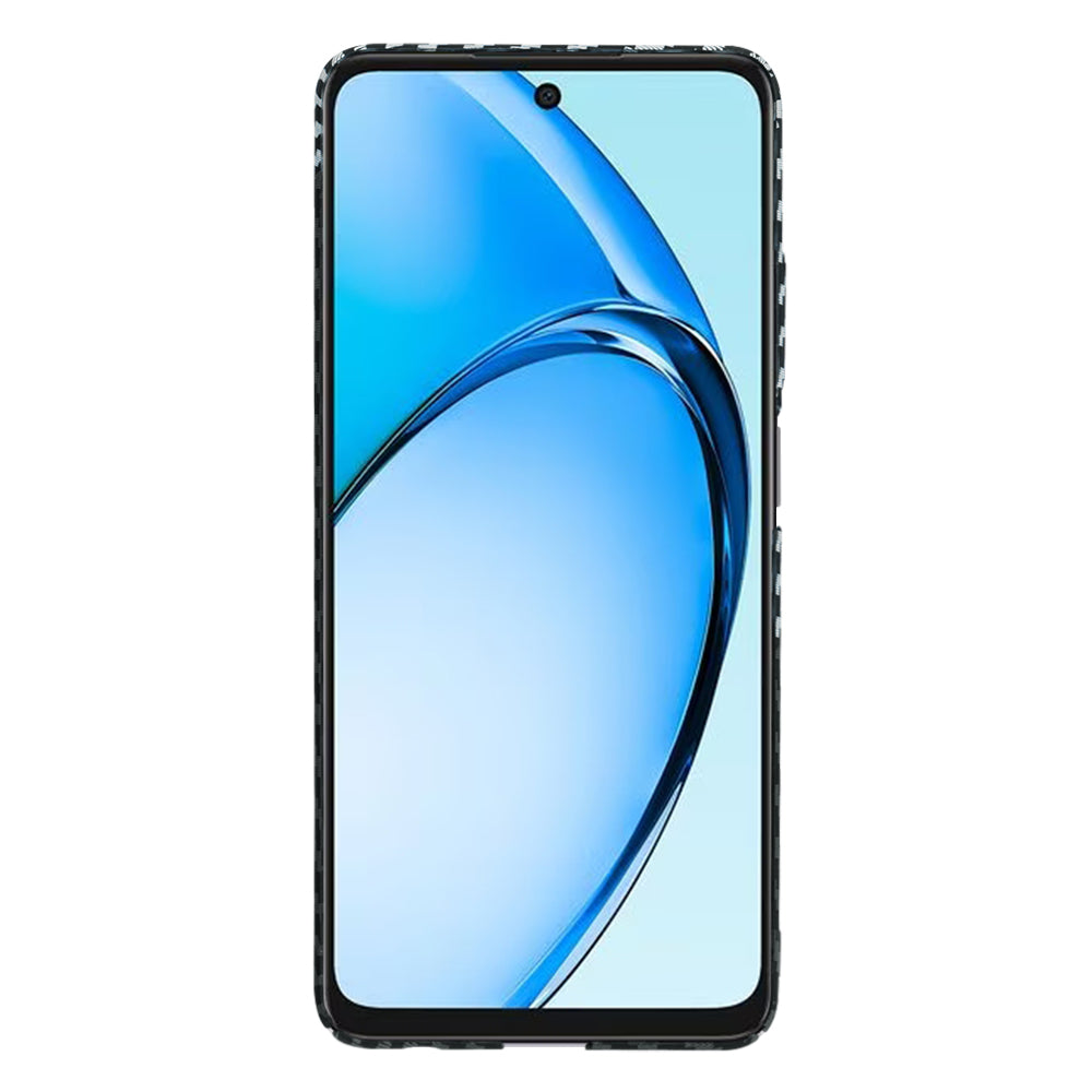 Custodia per Oppo A60, Techsuit, Carbonite FiberShell, Nero Grigio