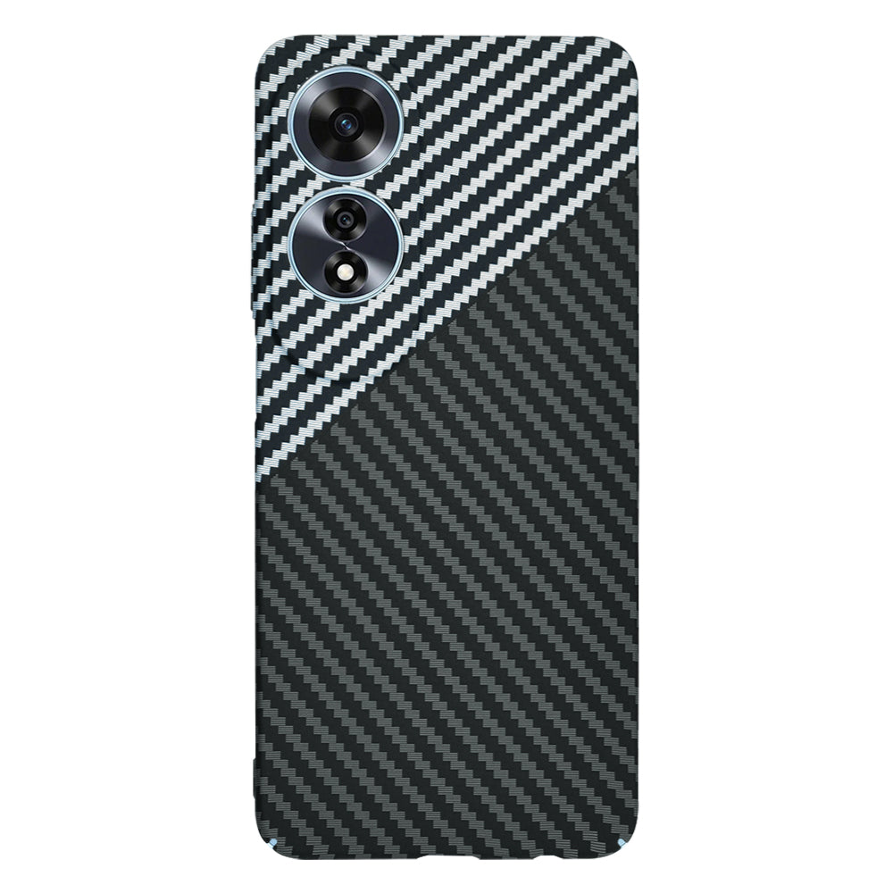 Custodia per Oppo A60, Techsuit, Carbonite FiberShell, Nero Grigio