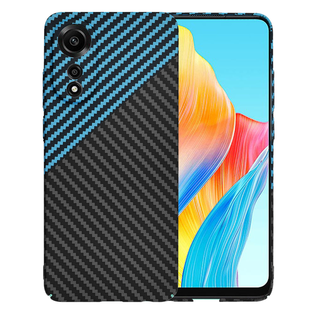 Custodia per Oppo A78 4G, Techsuit, Carbonite FiberShell, Nero Blu