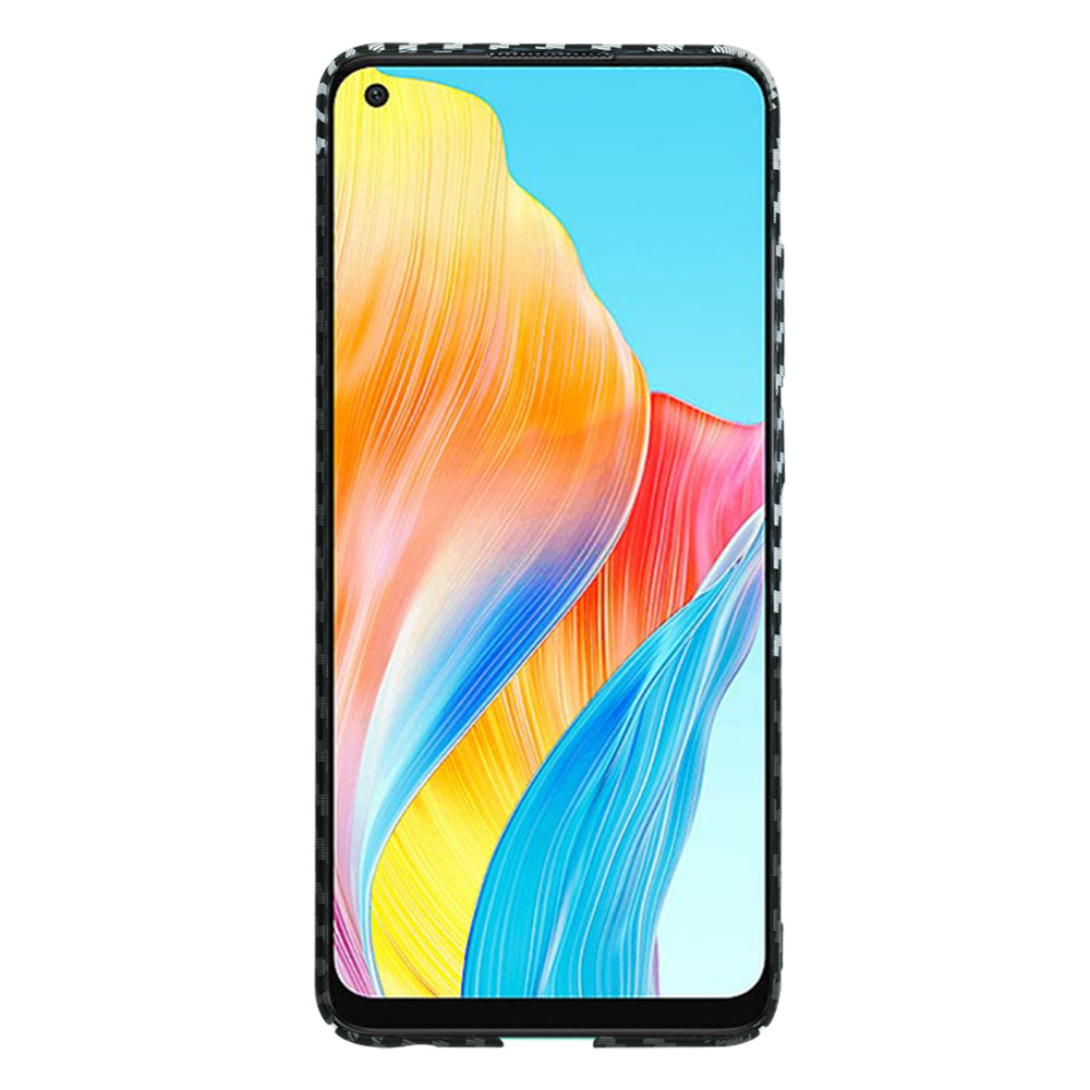 Custodia per Oppo A78 4G, Techsuit, Carbonite FiberShell, Nero Grigio